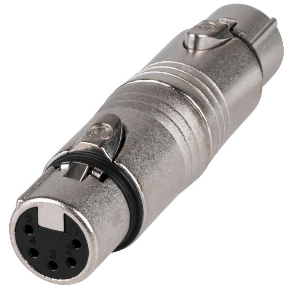 Main product image for Neutrik NA5FF 5 Pin XLR DMX Female to Female Gende 092-2419